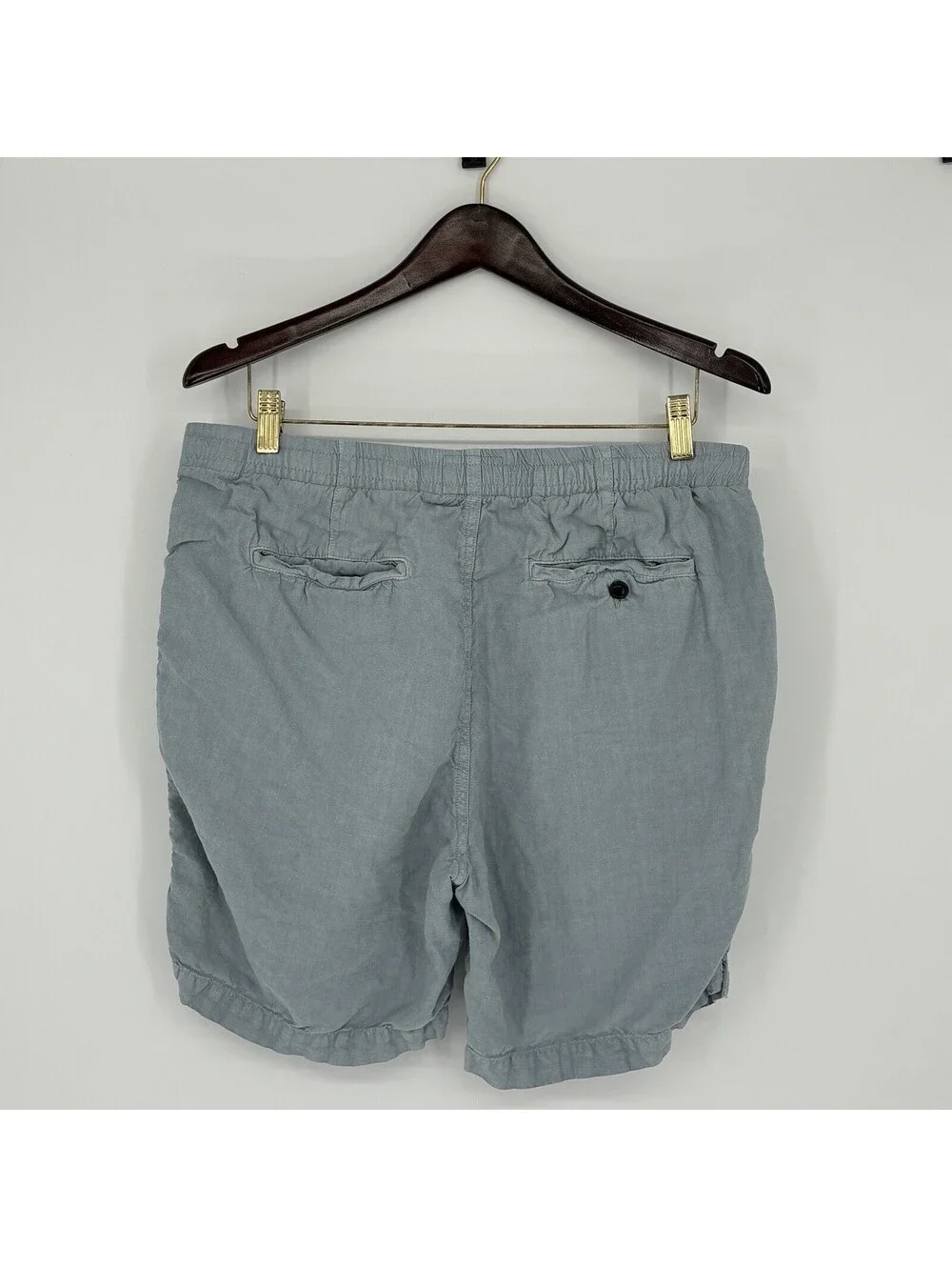 Todd Snyder Shorts Men's Large L Pale Light Blue Elastic Drawstring Linen Summer
